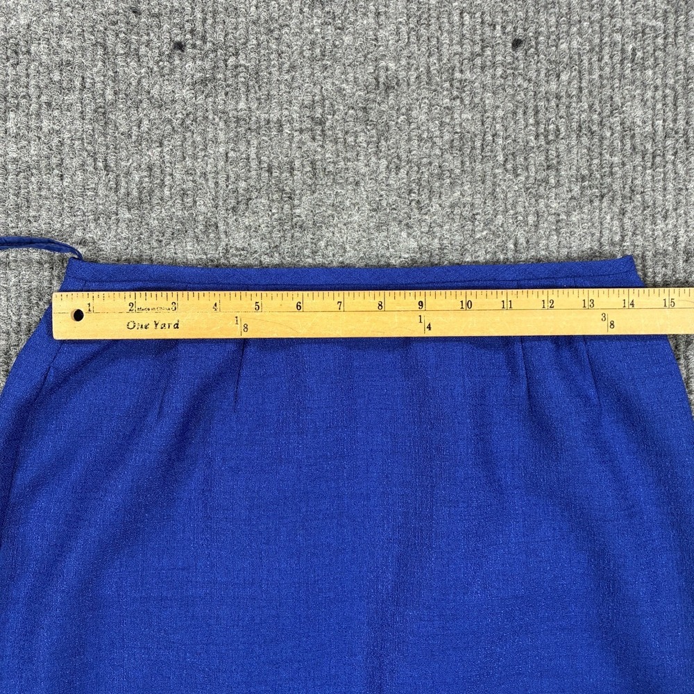 Le Suit Petite Womens 8P Royal Blue Career Pencil Skirt Lined Office Business - Picture 5 of 9